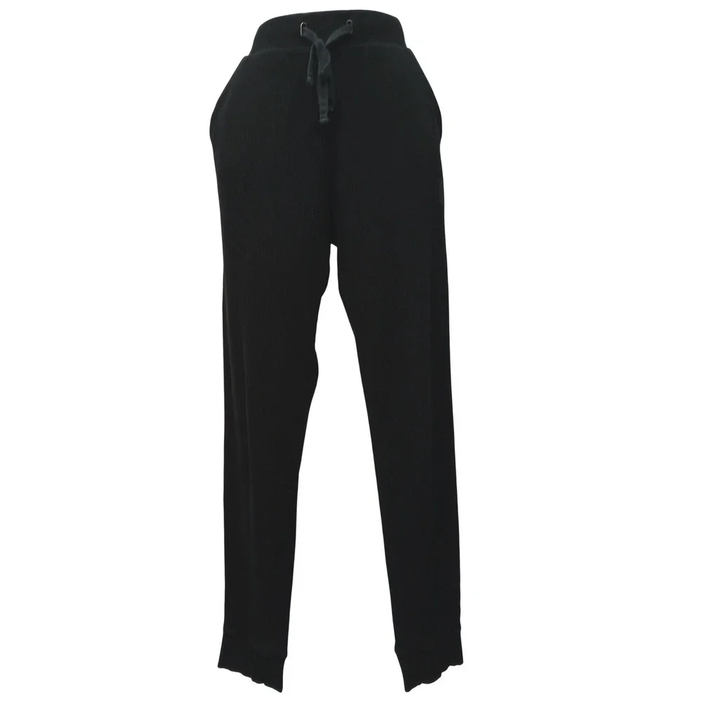 Alo Yoga Muse Ribbed Sweatpants Black Womens Medium‎ Joggers Drawstring Pockets